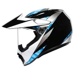AGV AX-9 North Helmet -Motorcycle Riding Clothing ax 9 north helmet black white cyan 2xs 217631o2ly005003 2