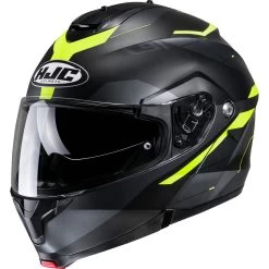 HJC C91 Karan Helmet 11 HJC C91 Karan Helmet -Motorcycle Riding Clothing c91 karan helmet semi flat black hi viz 0100 2358