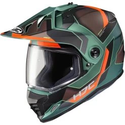 HJC DS-X1 Synergy Helmet -Motorcycle Riding Clothing ds x1 synergy helmet semi flat olive hi viz orange 0140 0104