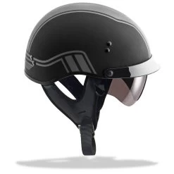 GMax GM65 Half Helmet 8 GMax GM65 Half Helmet -Motorcycle Riding Clothing gm65 half helmet twin matte black xs 1