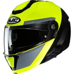 HJC I91 Bina Helmet -Motorcycle Riding Clothing i91 bina helmet hi viz yellow black 407337