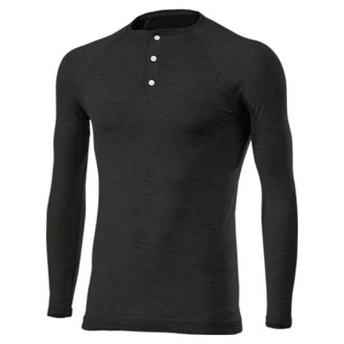 Sixs Merino Wool Long Sleeve Crew Neck Shirt With Buttons 3 Sixs Merino Wool Long Sleeve Crew Neck Shirt With Buttons