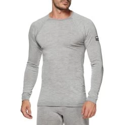 Sixs Merino Wool Long Sleeve Round Neck Shirt -Motorcycle Riding Clothing merino wool long sleeve round neck shirt grey ts2mlxlwo gr 3