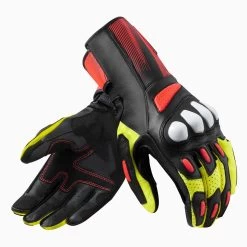 Revit Metis 2 Gloves -Motorcycle Riding Clothing metis 2 gloves black hi viz yellow fgs195 1450 s