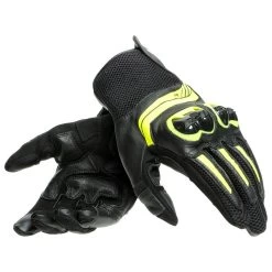 Dainese Mig 3 Leather Gloves -Motorcycle Riding Clothing mig 3 leather gloves black hi viz yellow 1815934 620 xxxs