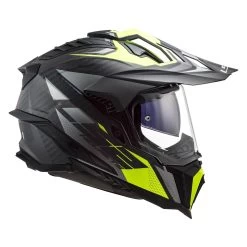 LS2 MX701 Explorer Carbon Focus Helmet -Motorcycle Riding Clothing mx701 explorer carbon focus helmet matte titanium hi viz yellow 701 2161 1