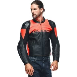 Dainese Racing 4 Perforated Leather Jacket 21 Dainese Racing 4 Perforated Leather Jacket -Motorcycle Riding Clothing racing 4 perforated leather jacket black hi viz red 1533849 628 44 2