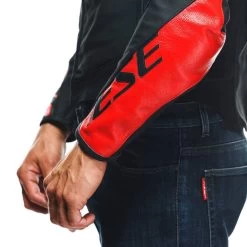 Dainese Sportiva Leather Jacket 37 Dainese Sportiva Leather Jacket -Motorcycle Riding Clothing sportiva leather jacket matte black lava red white 1533872 25a 44 5