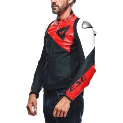 Dainese Sportiva Perforated Leather Jacket 20 Dainese Sportiva Perforated Leather Jacket -Motorcycle Riding Clothing sportiva perforated leather jacket matte black lava red white 1533873 25a 44 2