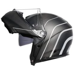 AGV Sportmodular Carbon Refractive Helmet -Motorcycle Riding Clothing sportmodular carbon refractive helmet black silver 1201o2iy 007 xs 3