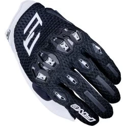 Five Stunt EVO 2 Airflow Gloves -Motorcycle Riding Clothing stunt evo 2 airflow gloves black white s 3