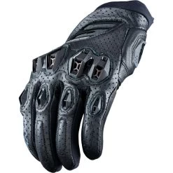 Five Stunt EVO 2 Leather Vented Gloves -Motorcycle Riding Clothing stunt evo 2 leather vented gloves black s