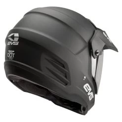 EVS T5 Venture Dual Sport Solid Helmet -Motorcycle Riding Clothing t5 venture dual sport helmet black xs dshe18va blk xs 2