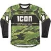 Icon Tiger's Blood Jersey -Motorcycle Riding Clothing tigers blood jersey green camo 2824 0085