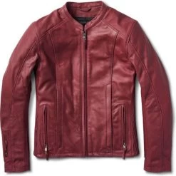 Roland Sands Womens Argonne 74 Leather Jacket -Motorcycle Riding Clothing womens argonne 74 leather jacket merlot 02 00138 mt 2 2