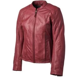 Roland Sands Womens Argonne 74 Leather Jacket -Motorcycle Riding Clothing womens argonne 74 leather jacket merlot 02 00138 mt 2