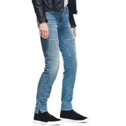 Dainese Womens Denim Stone Slim Textile Pants -Motorcycle Riding Clothing womens denim stone slim textile pants light blue 2755162 o75 24 2