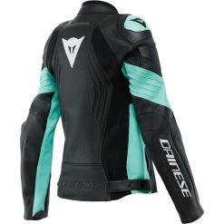 Dainese Womens Racing 4 Leather Jacket -Motorcycle Riding Clothing womens racing 4 leather jacket black aqua green 2533848 26f 38 1