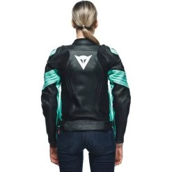 Dainese Womens Racing 4 Leather Jacket -Motorcycle Riding Clothing womens racing 4 leather jacket black aqua green 2533848 26f 38 3