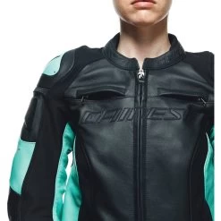 Dainese Womens Racing 4 Leather Jacket -Motorcycle Riding Clothing womens racing 4 leather jacket black aqua green 2533848 26f 38 5