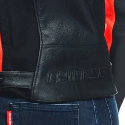 Dainese Womens Racing 4 Leather Jacket -Motorcycle Riding Clothing womens racing 4 leather jacket black hi viz red 2533848 628 38 8
