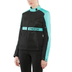 Dainese Womens Ribelle Air Tex Jacket -Motorcycle Riding Clothing womens ribelle air tex jacket black aqua green 2735245 26f 38 5
