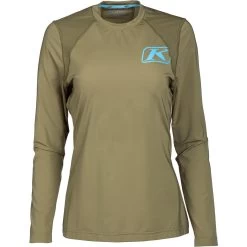 Klim Womens Solstice -1.0 Long Sleeve 8 Klim Womens Solstice -1.0 Long Sleeve -Motorcycle Riding Clothing womens solstice 10 long sleeve burnt olive 4110 000 110 303